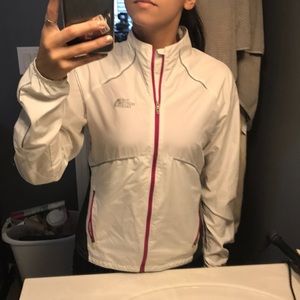 White northface windbreaker
